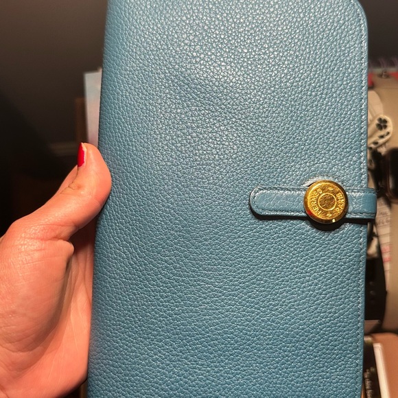 Hermes Dugon Blue Wallet with Box - Picture 7 of 16